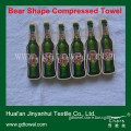Beer Bottle Shape Magic Towel Cotton Towel for Advertising Using Face Towel 35*75cm